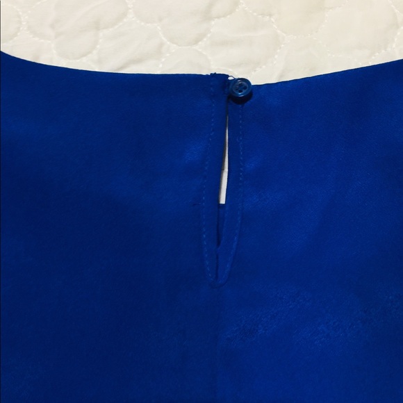 J.crew cobalt blue laser cut blouse - Picture 7 of 8